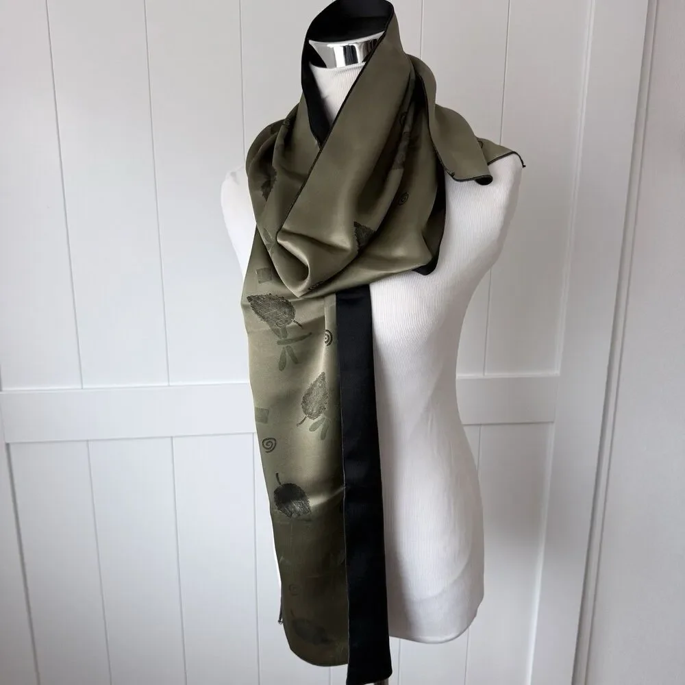 Artisan Handcrafted 100% Silk Scarf | Reversible Print | Boho Cottage Santa Fe